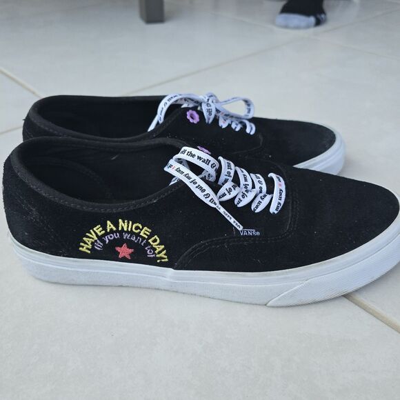 Vans Radically Happy Era skate shoes US Men 8.5 Women’s 10 Black Lace Up - Picture 1 of 10